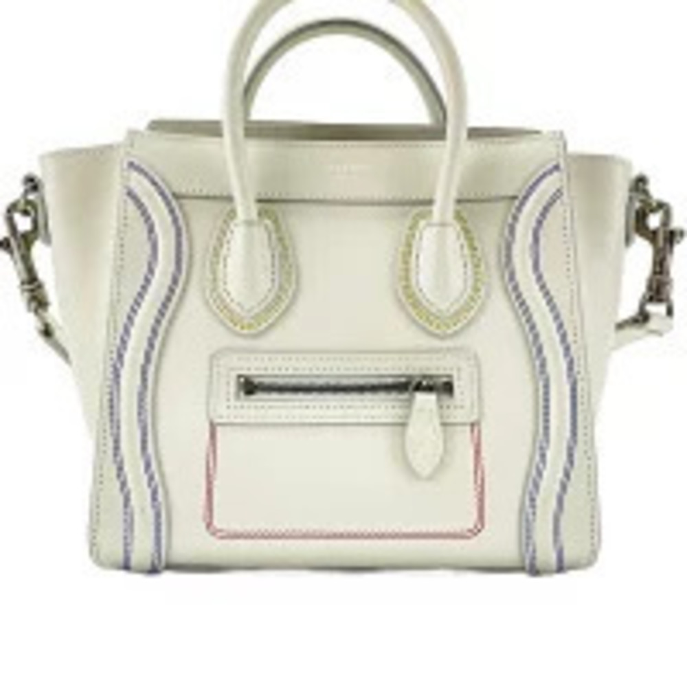 Celine Luggage Tote Shopper Handbag Beige Cream